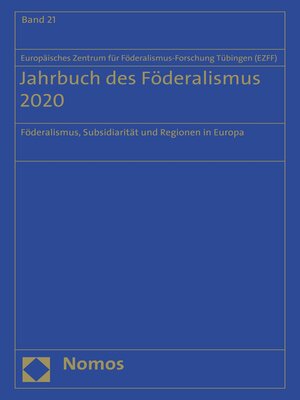 cover image of Jahrbuch des Föderalismus 2020